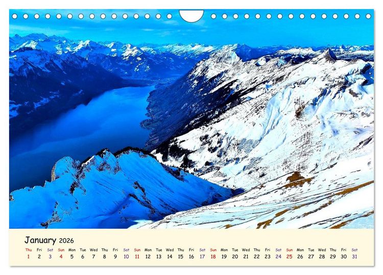 Produktbild: Switzerland and its majestic Alps (Wall Calendar 2026 DIN A4 landscape), CALVENDO 12 Month Wall Calendar