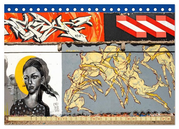 Produktbild: Streetart in M&uuml;nchen (Tischkalender 2027 DIN A5 quer), CALVENDO Monatskalender