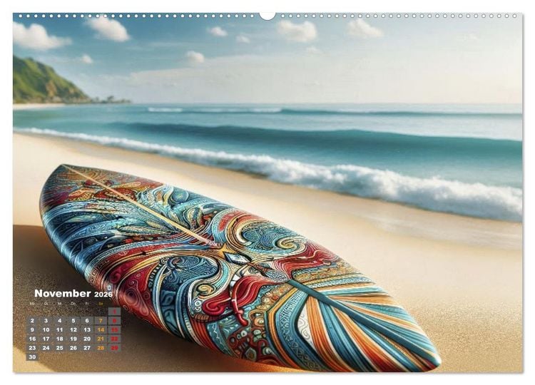 Produktbild: Big Wave Surfen (hochwertiger Premium Wandkalender 2026 DIN A2 quer), Kunstdruck in Hochglanz