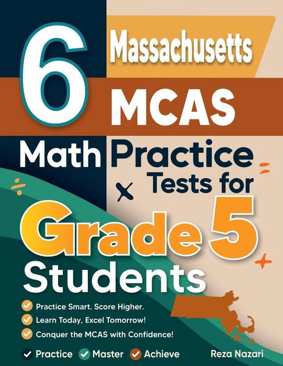 Produktbild: 6 Massachusetts MCAS Grade 5 Math Practice Tests