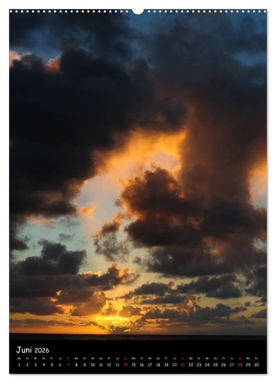 Produktbild: Hawaiian Sunsets (hochwertiger Premium Wandkalender 2026 DIN A2 hoch), Kunstdruck in Hochglanz