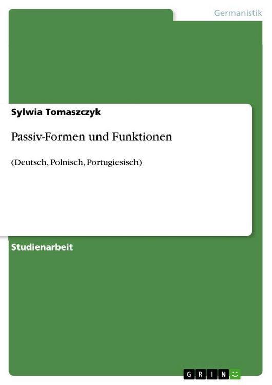 Produktbild: Passiv-Formen und Funktionen