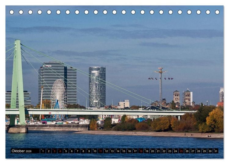 Produktbild: K&Ouml;LN AUSBLICK - RHEINBLICK (Tischkalender 2026 DIN A5 quer), CALVENDO Monatskalender
