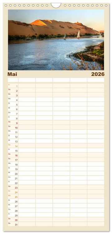 Produktbild: Familienplaner 2026 - &Auml;gypten - Impressionen mit 5 Spalten (Wandkalender, 21 x 45 cm) CALVENDO