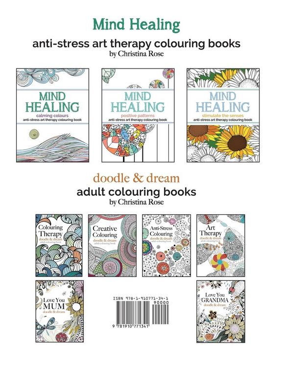 Produktbild: Mind Healing Anti-Stress Art Therapy Colouring Book