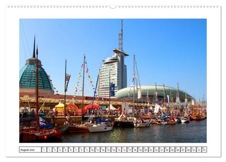 Produktbild: Windjammer - Bremerhaven (Wandkalender 2026 DIN A2 quer), CALVENDO Monatskalender