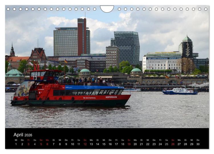 Produktbild: Auslaufparade des Hamburger Hafengeburtstages (Wandkalender 2026 DIN A4 quer), CALVENDO Monatskalender