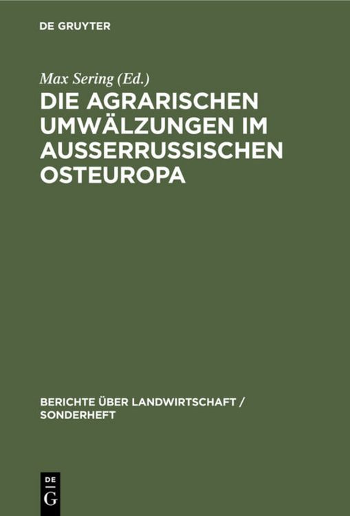 Produktbild: Die agrarischen Umw&auml;lzungen im au&szlig;errussischen Osteuropa