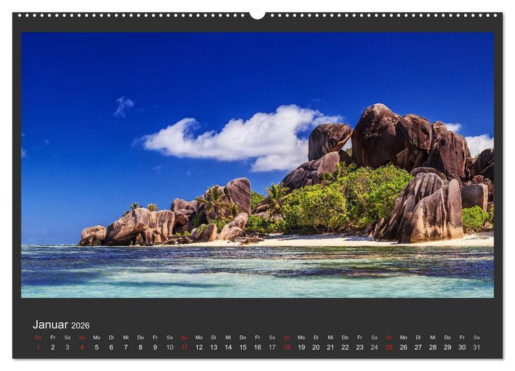 Produktbild: Seychellen Traumstr&auml;nde im Paradies (Wandkalender 2026 DIN A2 quer), CALVENDO Monatskalender