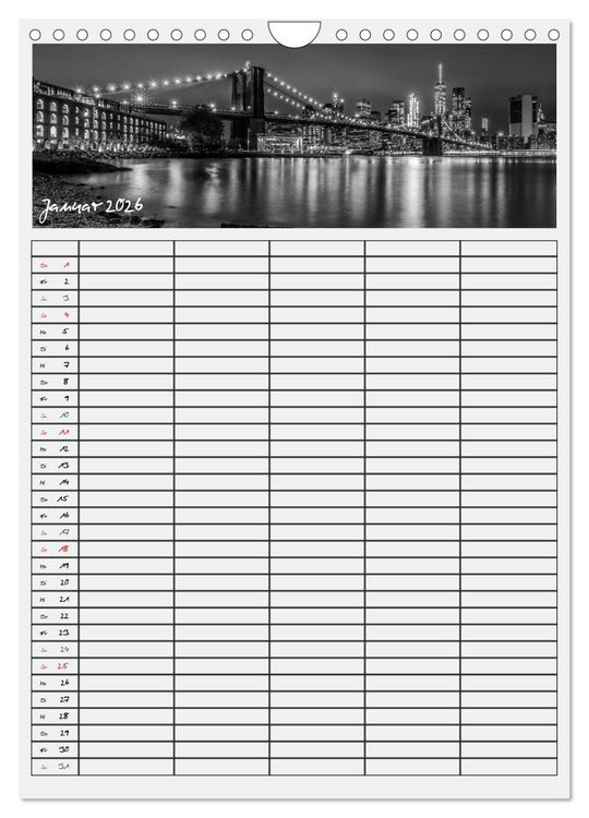 Produktbild: NEW YORK CITY Teamplaner (Wandkalender 2026 DIN A4 hoch), CALVENDO Monatskalender