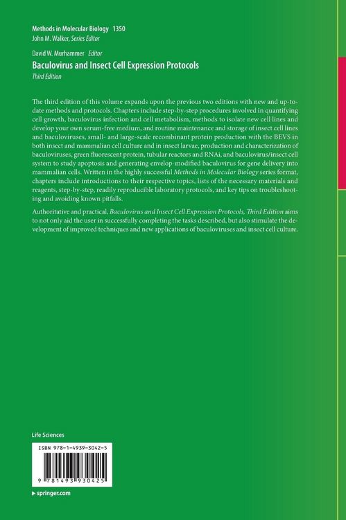 Produktbild: Baculovirus and Insect Cell Expression Protocols