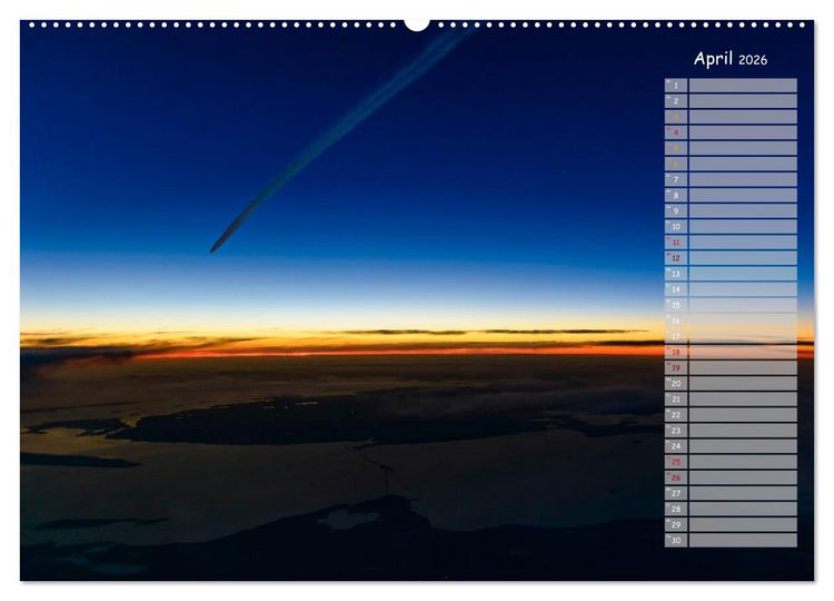 Produktbild: Colours of Flight - Stimmungen &uuml;ber den Wolken (Wandkalender 2026 DIN A2 quer), CALVENDO Monatskalender