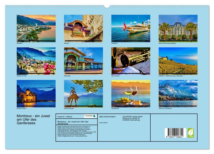 Produktbild: Montreux - ein Juwel am Ufer des Genfersees (hochwertiger Premium Wandkalender 2026 DIN A2 quer), Kunstdruck in Hochglanz
