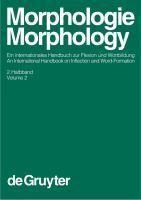 Produktbild: Morphologie / Morphology. 2. Halbband
