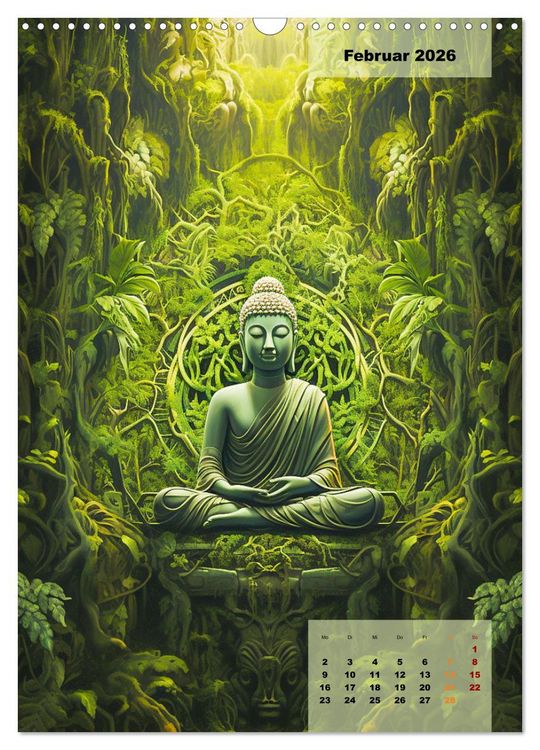 Produktbild: Jade Buddha - Finde die innere Mitte (Wandkalender 2026 DIN A3 hoch), CALVENDO Monatskalender