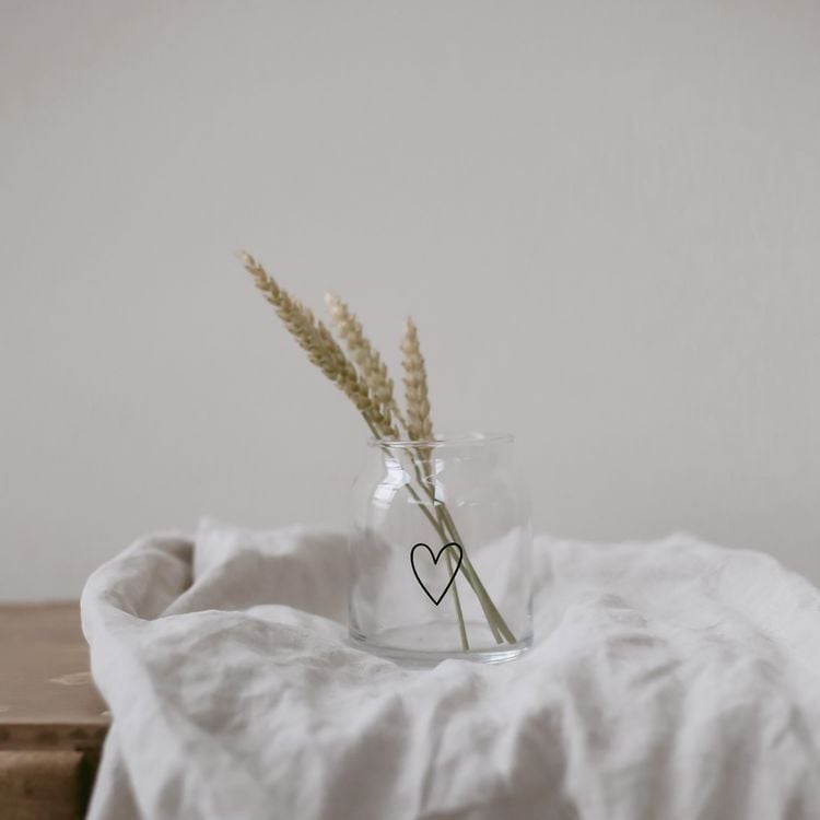 Produktbild: Vase aus Glas klein Herz