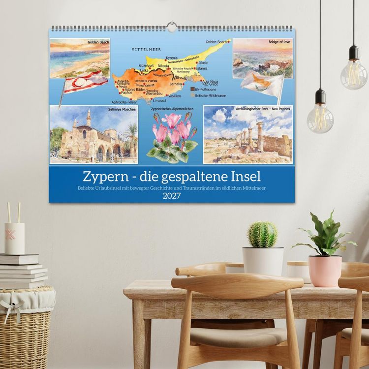 Produktbild: Zypern - die gespaltene Insel (Wandkalender 2027 DIN A2 quer), CALVENDO Monatskalender