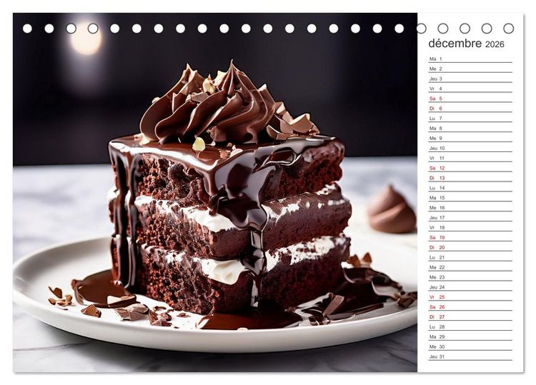 Produktbild: Plaisirs interdits (Calendrier de bureau 2026 DIN A5 vertical), CALVENDO calendrier mensuel