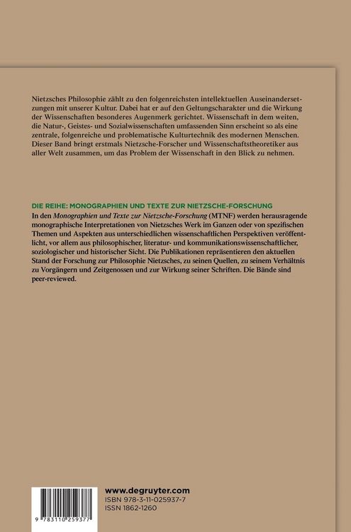 Produktbild: Nietzsches Wissenschaftsphilosophie