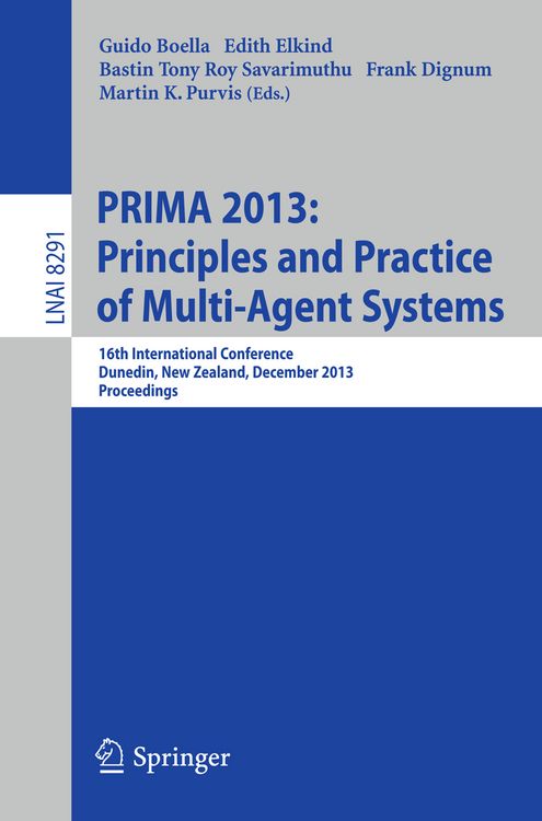 Produktbild: PRIMA 2013: Principles and Practice of Multi-Agent Systems