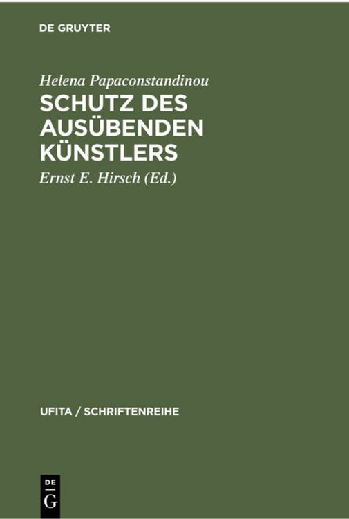Produktbild: Schutz des Aus&uuml;benden K&uuml;nstlers