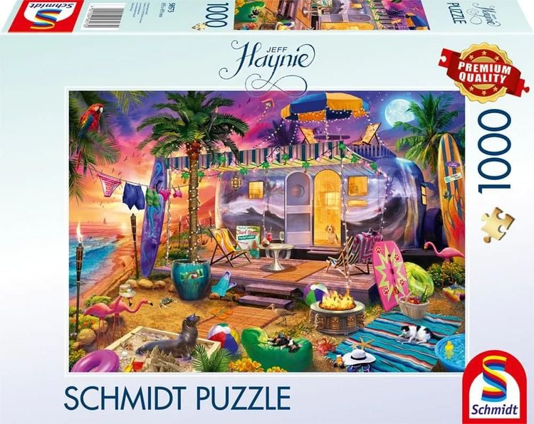 Produktbild: Puzzle Jeff Haynie Mit dem Wohnwagen am Meer 1000 Teile