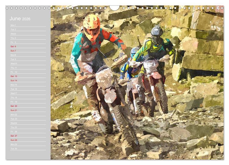 Produktbild: ENDURO RACING 2 (Wall Calendar 2026 DIN A3 landscape), CALVENDO 12 Month Wall Calendar