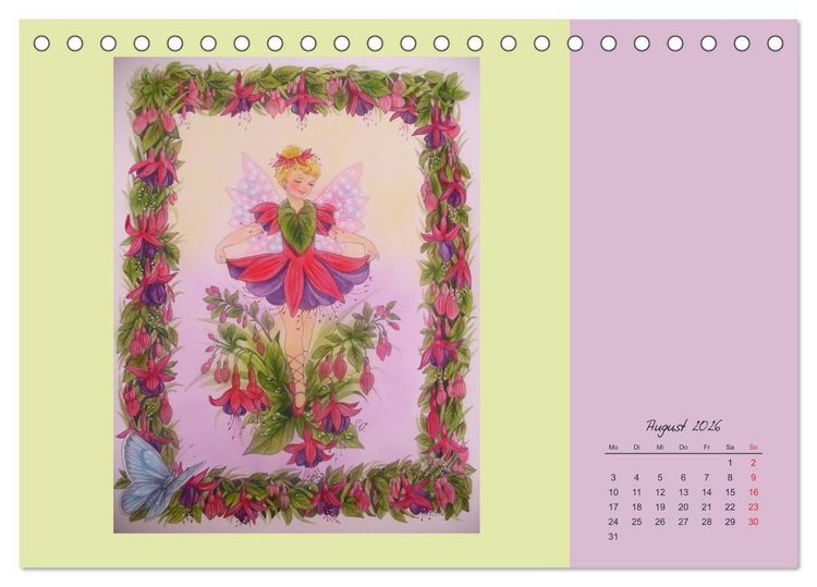Produktbild: Blumen Elfen (Tischkalender 2026 DIN A5 quer), CALVENDO Monatskalender