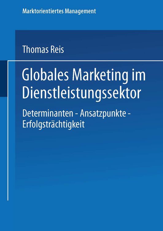 Produktbild: Globales Marketing im Dienstleistungssektor