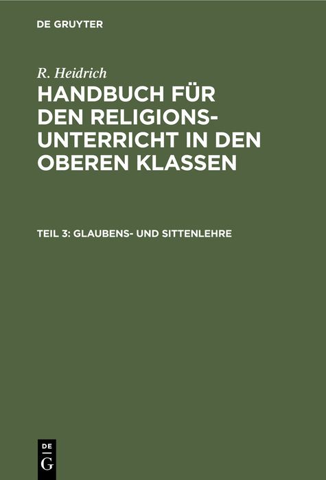 Produktbild: Glaubens- und Sittenlehre