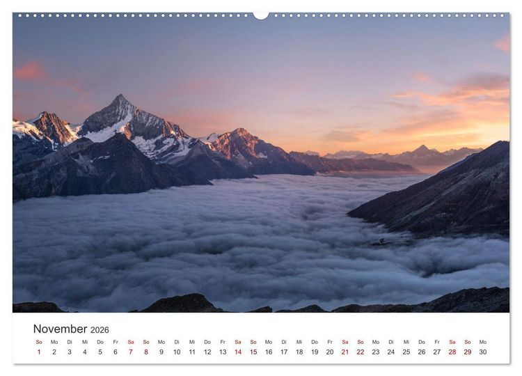 Produktbild: Schweiz - Faszination Natur (hochwertiger Premium Wandkalender 2026 DIN A2 quer), Kunstdruck in Hochglanz