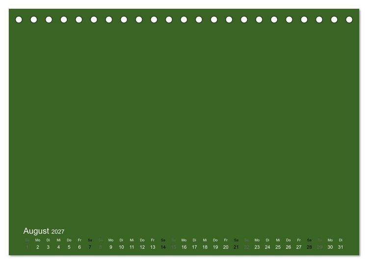 Produktbild: Bastelkalender - dunkel Gr&uuml;n (Tischkalender 2027 DIN A5 quer), CALVENDO Monatskalender
