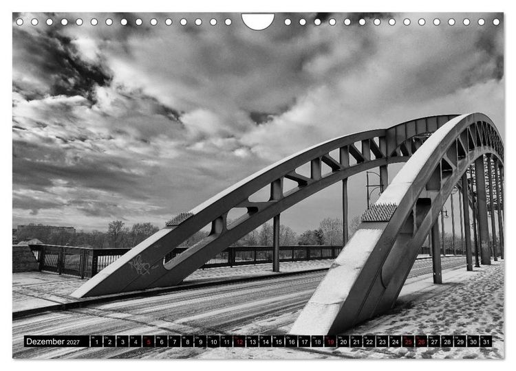 Produktbild: Magdeburg in Schwarz - Wei&szlig; (Wandkalender 2027 DIN A4 quer), CALVENDO Monatskalender
