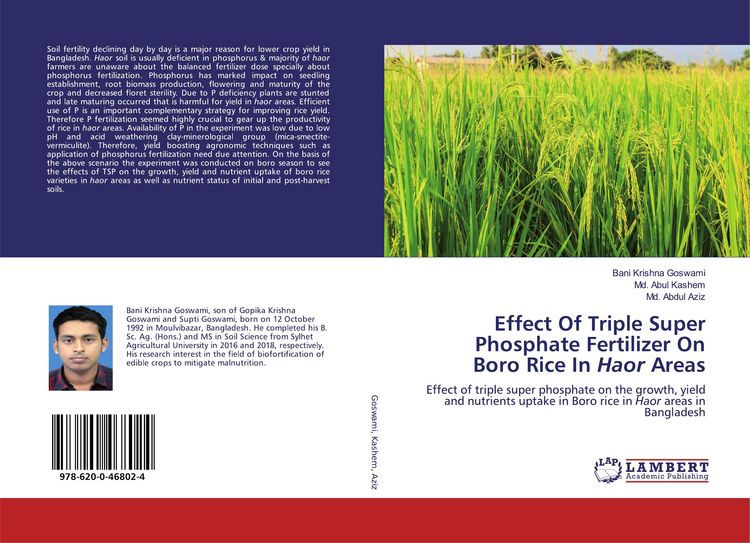 Produktbild: Effect Of Triple Super Phosphate Fertilizer On Boro Rice In Haor Areas