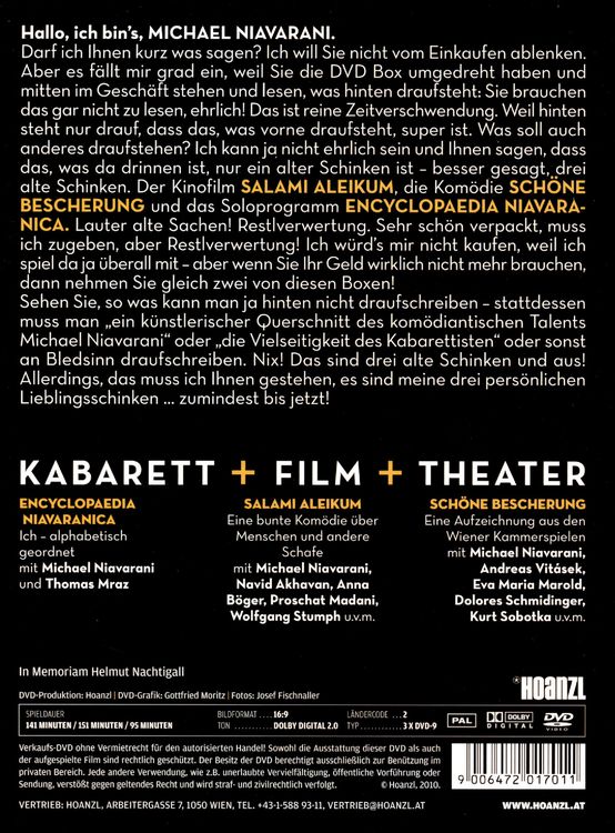 Produktbild: Michael Niavarani - Kabarett + Film + Theater [3 DVDs]