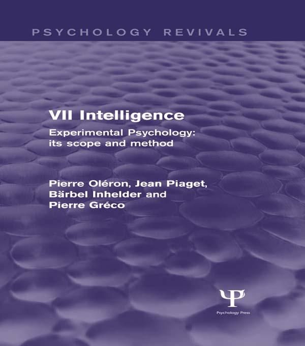 Produktbild: Experimental Psychology Its Scope and Method: Volume VII