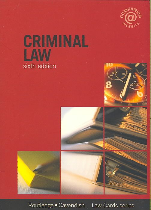 Produktbild: Criminal Lawcards 6/E: Sixth Edition