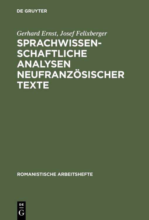 Produktbild: Sprachwissenschaftliche Analysen neufranz&ouml;sischer Texte