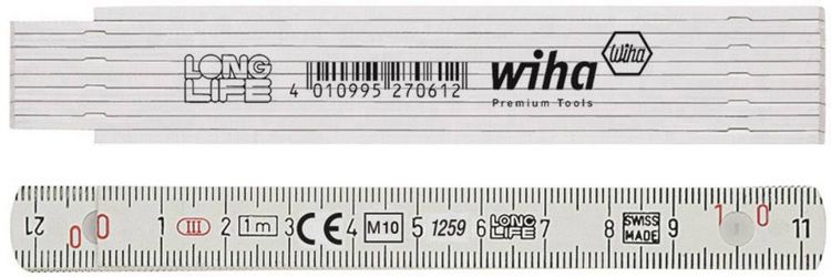 Produktbild: Wiha 27062 Zollstock 1m Polyamid
