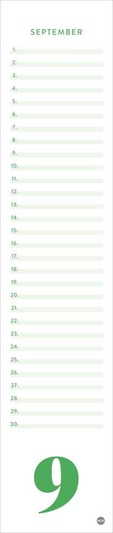 Produktbild: Geburtstagskalender neutral Langplaner mini