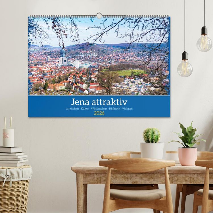 Produktbild: Jena attraktiv (Wandkalender 2026 DIN A2 quer), CALVENDO Monatskalender