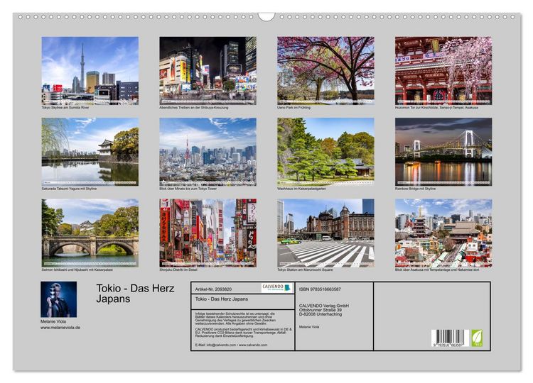 Produktbild: Tokio - Das Herz Japans (Wandkalender 2026 DIN A2 quer), CALVENDO Monatskalender