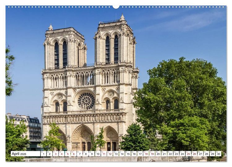Produktbild: PARIS Franz&ouml;sisches Flair und Historie (Wandkalender 2026 DIN A2 quer), CALVENDO Monatskalender
