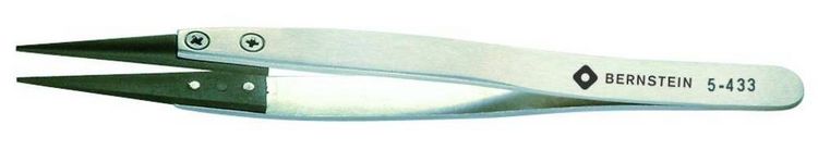 Produktbild: Bernstein Tools for Electronics 5-433 Pr&auml;zisionspinzette Stumpf, schmal 125mm