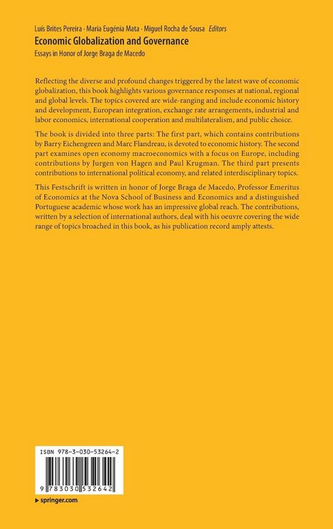 Produktbild: Economic Globalization and Governance
