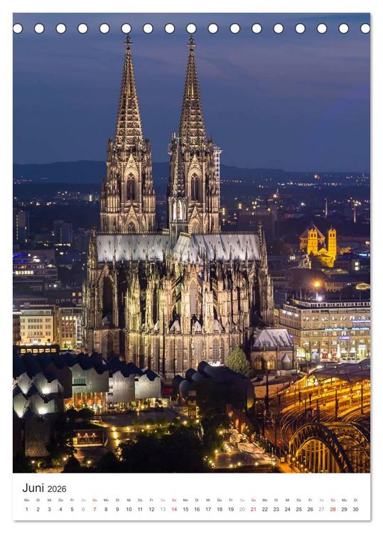 Produktbild: K&ouml;lner Dom - Blickwinkel auf ein Wahrzeichen (Tischkalender 2026 DIN A5 hoch), CALVENDO Monatskalender