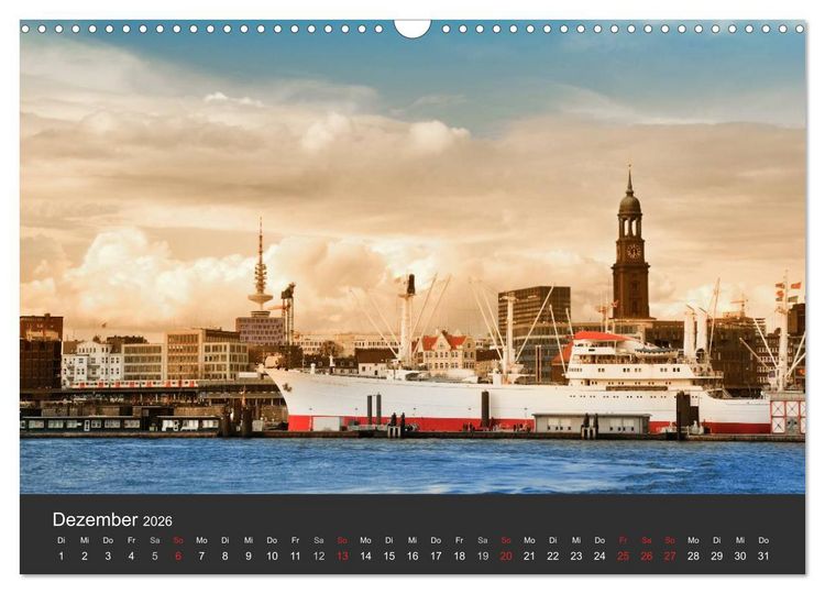 Produktbild: Hamburger Stadtansichten (Wandkalender 2026 DIN A3 quer), CALVENDO Monatskalender