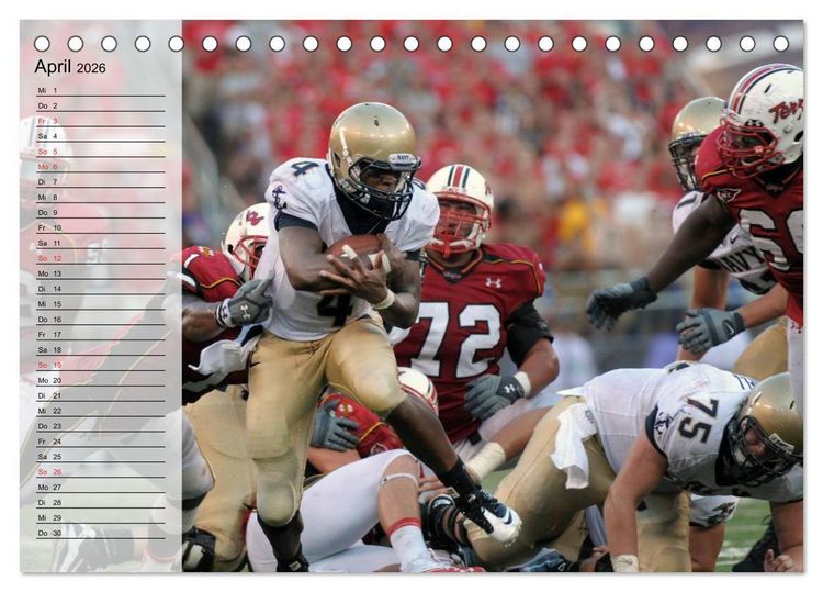 Produktbild: Sport. American Football (Tischkalender 2026 DIN A5 quer), CALVENDO Monatskalender