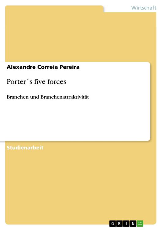 Produktbild: Porter&acute;s five forces