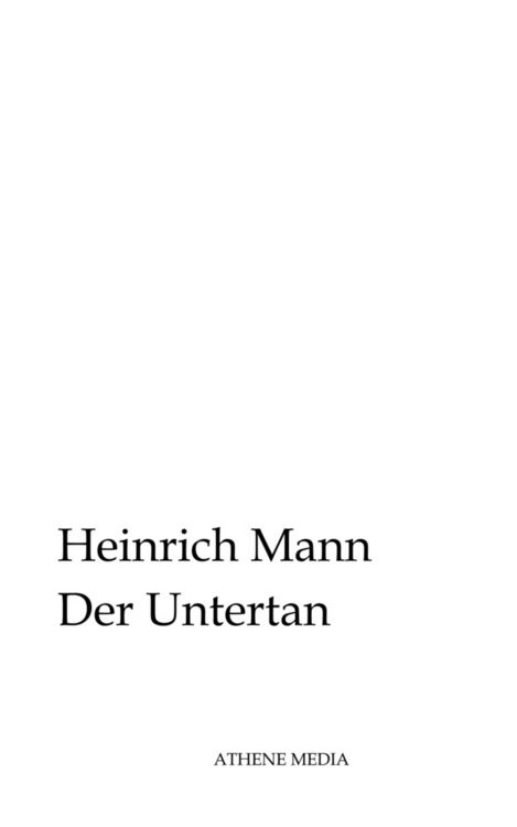 Produktbild: Der Untertan